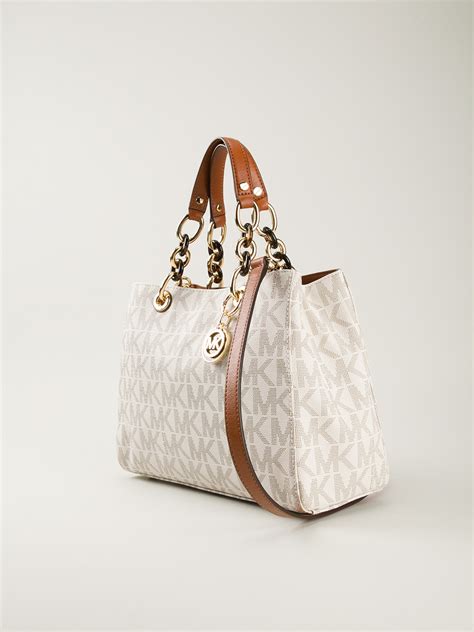 michael kors chain strap tote|Michael Kors signature tote strap.